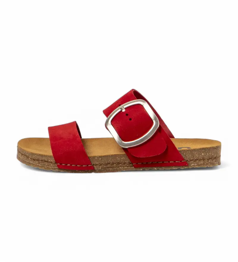 per donna. 101751108003_008 Sandali in pelle 0175 Creta rosso (36), Basso, Fibbia, Casual