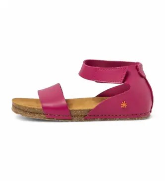 per donna 103822O80003_043 Sandali in pelle 0382 rosa Creta (38), Basso, Velcro, Casual
