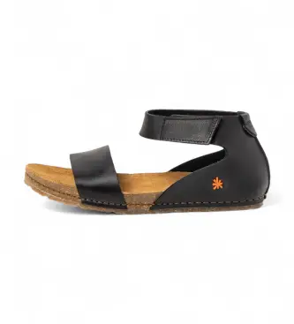 per donna 103823010003_001 Sandali in pelle 0382 Creta nero (36), Basso, Velcro, Casual