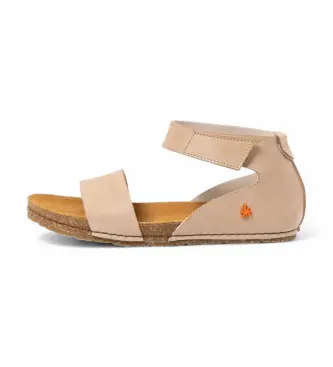 per donna 103823ZZ0003_020 Sandali in pelle 0382 Creta beige (36), Basso, Velcro, Casual