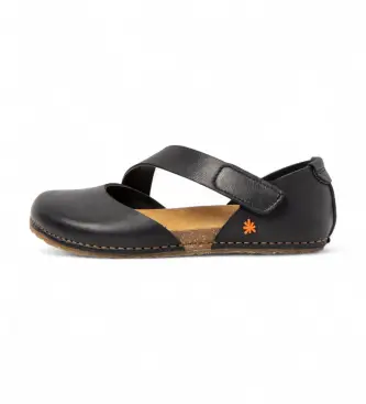 per donna 103843010003_001 Sandali in pelle 0384 Creta nero (37), Basso, Velcro, Casual