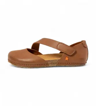 per donna 103843230003_023 Sandali in pelle 0384 Creta marrone (36), Basso, Velcro, Casual