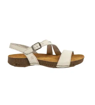 per donna 110452ZZ0003_020 Sandali in pelle 1045 I Breathe beige (36), Basso, Fibbia, Casual