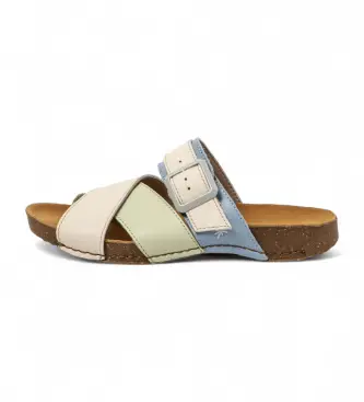 per donna 1111811XV003_0MU Sandali in pelle multicolore I Breathe (38), Ecopelle, Basso, Nessuno, Casual