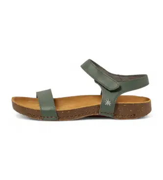 per donna 1111921DI003_0G3 Sandali in pelle 1119 I Breathe verde (37), Basso, Velcro, Casual