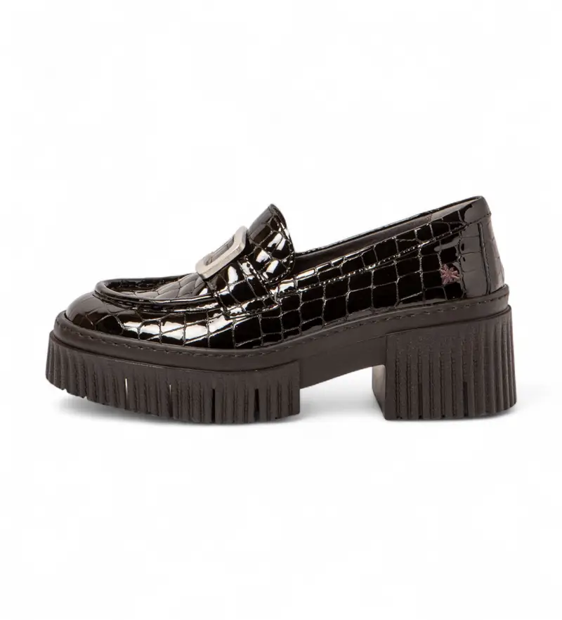 per donna. 113721201003_001 Scarpe in pelle 1372 York nere (36), Nero, 3 a 5cm, Nessuno, Casual, Classico