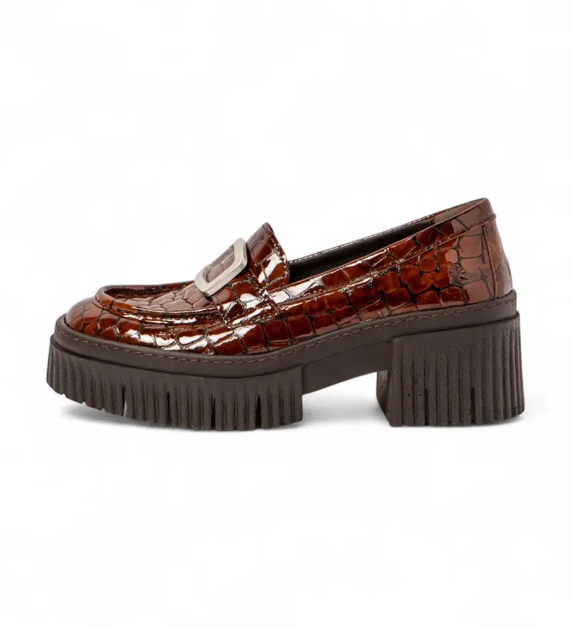 per donna 1137212OL003_023 Scarpe in pelle 1372 York marrone (36), 3 a 5cm, Nessuno, Casual, Classico