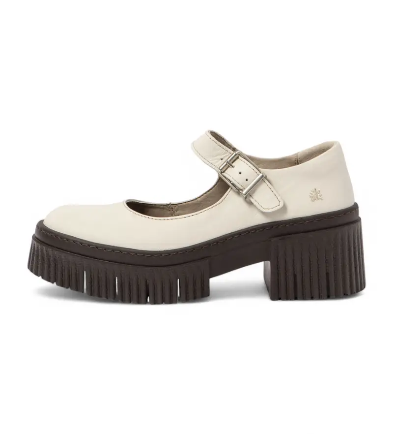 per donna 1137311ZZ003_020 Scarpe in pelle 1373 York bianco (40), 3 a 5cm, Fibbia, Casual