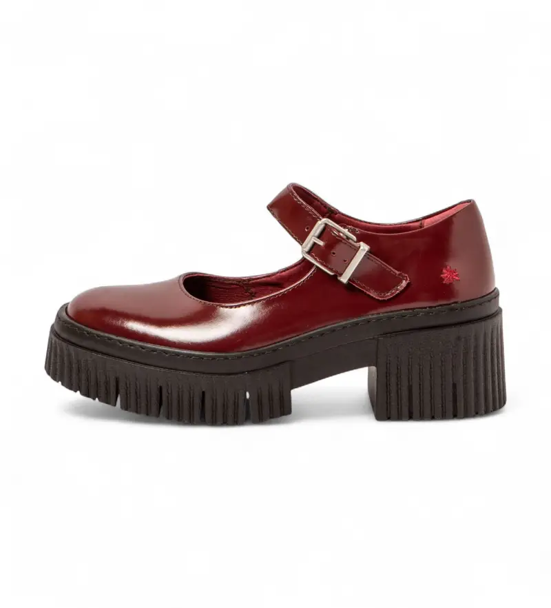 per donna 113731367003_008 1373 Scarpe in pelle bordeaux York (37), 5 a 8cm, Fibbia, Casual, Classico