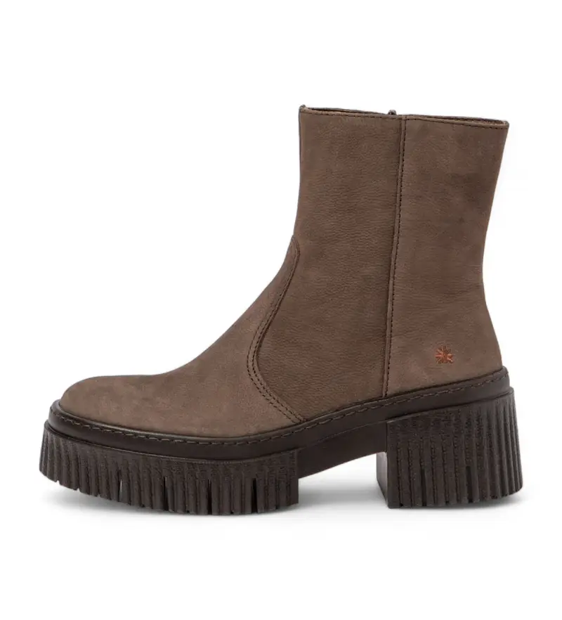 per donna 113741212003_012 Stivaletti in pelle marrone 1374 (36), 3 a 5cm, Cerniera, Casual