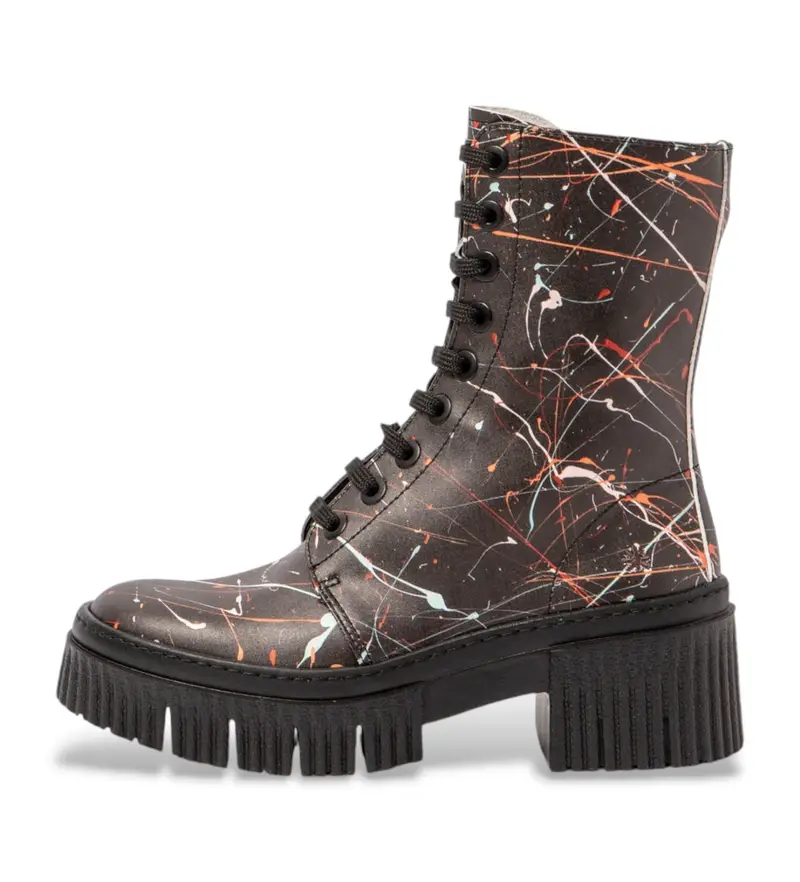 per donna 11375F126003_ESP Stivaletto in pelle 1375F nero (36), 3 a 5cm, Stringhe, Cerniera, Casual