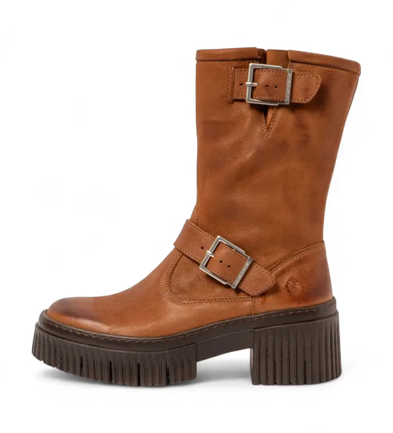 per donna 113971123003_023 1397 Stivali in pelle marrone York (38), 3 a 5cm, Cerniera, Casual