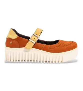 per donna 1151512GY003_0MU Ballerine rosse in pelle 1515 (36), 3 a 5cm, Fibbia, Casual, Multicolore