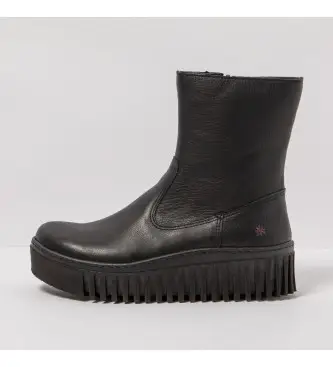 per donna 115311201003_001 Stivaletti in pelle 1531 Brighton neri (40), Nero, 3 a 5cm, Stringhe, Cerniera, Casual