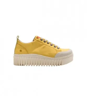 per donna 115341124003_024 Sneakers 1534 Brighton gialle (41), 3 a 5cm, Stringhe, Casual, Giallo