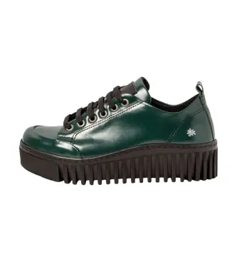 per donna 1153515WS003_0G3 Sneakers in pelle verde Brighton 1535 (37), 3 a 5cm, Stringhe, Casual
