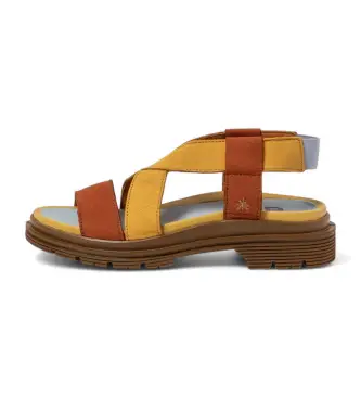 per donna 1155311YJ003_0MU 1553 Sandali in pelle multicolore Birmingham (38), Basso, Velcro, Casual