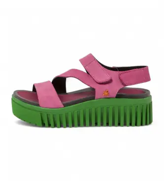 per donna 115733143003_043 1573 sandali in pelle rosa Brighton (36), 3 a 5cm, Velcro, Casual
