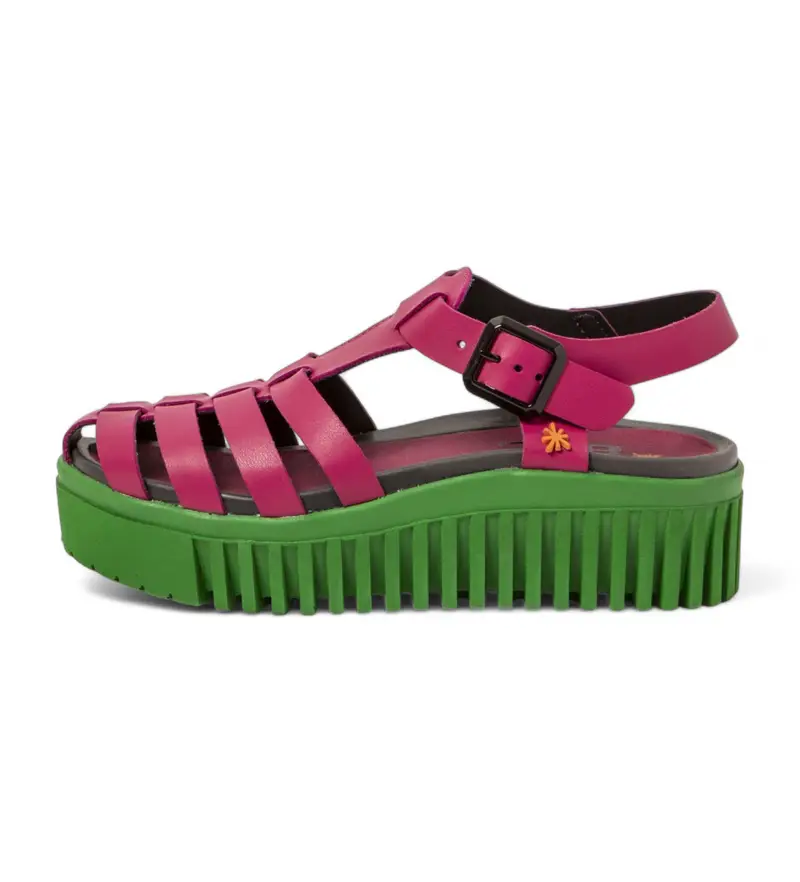 per donna. 1157521O8003_043 1575 sandali in pelle rosa Brighton (36), 3 a 5cm, Fibbia, Casual