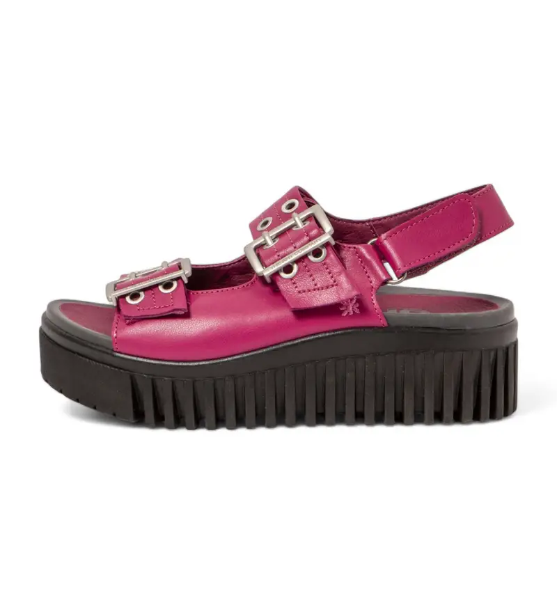 per donna. 1157911O8003_043 1579 sandali in pelle rosa Brighton (36), 3 a 5cm, Fibbia, Casual