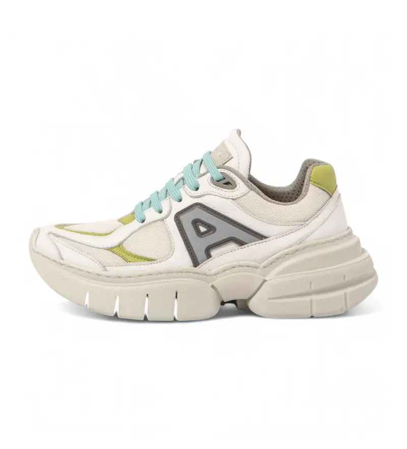 per donna. 1163211Z8003_0MU 1632 Sneakers in pelle bianca Athens (36), Bianco, Basso, Stringhe, Casual