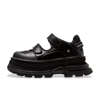 per donna 116441010003_001 Scarpe in pelle nera Core 2 (40), Nero, 1 a 3 cm, Velcro, Casual