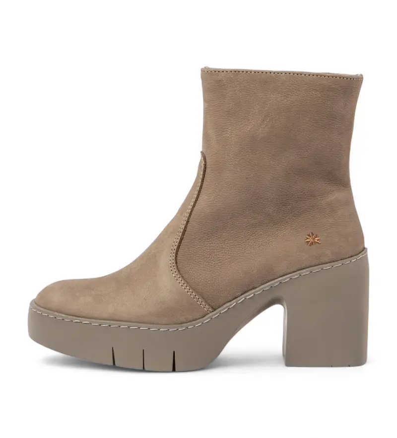 per donna 116561220003_020 Stivaletti in pelle 1656 Sofia tortora (36), 3 a 5cm, Cerniera, Casual, Taupe Kaki