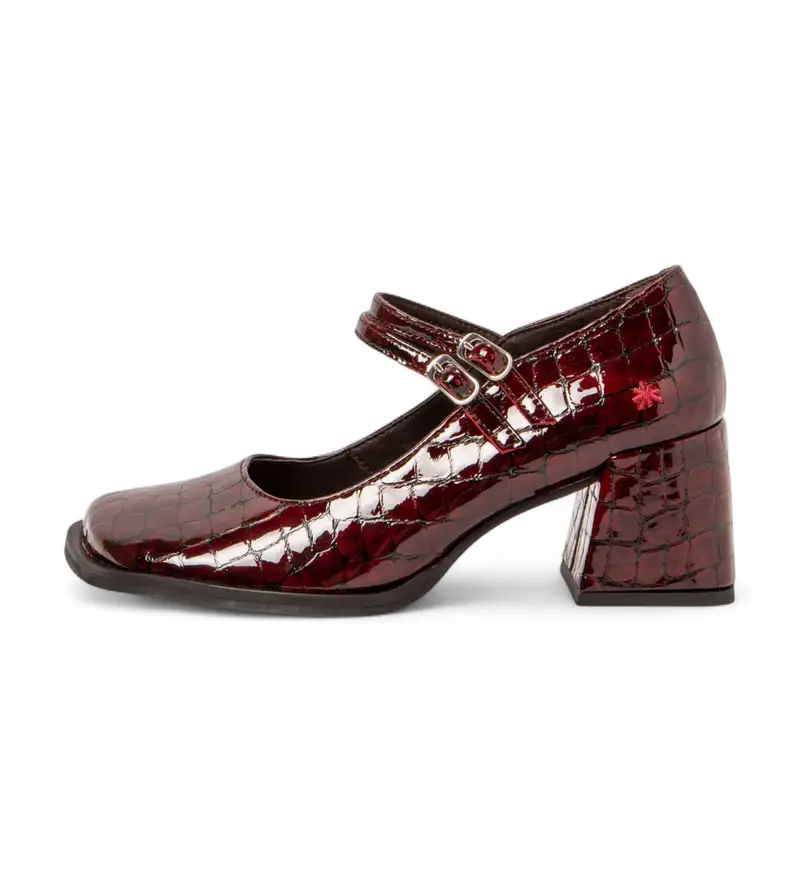 per donna 117041267003_008 1704 Scarpe in pelle bordeaux Verona (36), 5 a 8cm, Fibbia, Casual, Classico