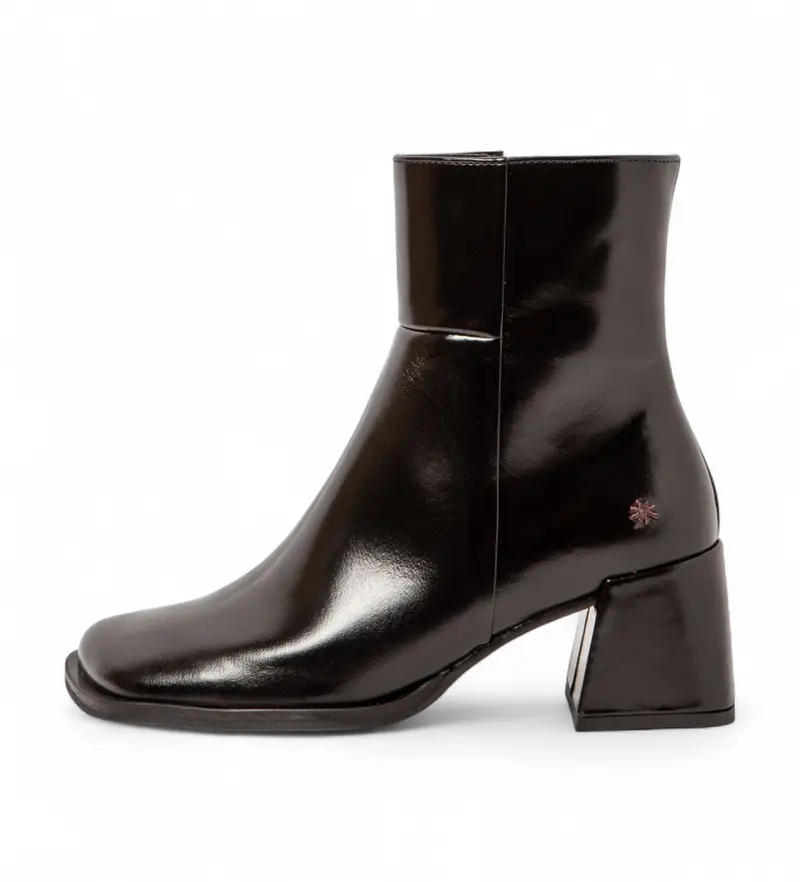 per donna. 117061101003_001 1706 Stivaletti in pelle nera Verona (36), Nero, 5 a 8cm, Cerniera, Casual