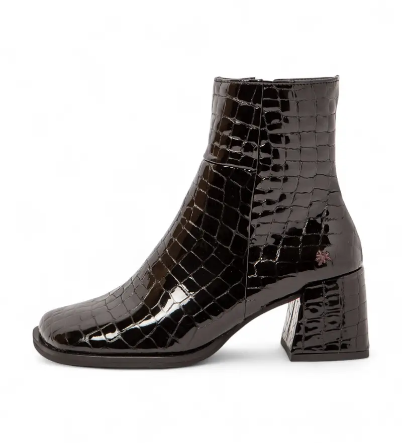 per donna. 117061201003_001 1706 Stivaletti in pelle nera Verona (36), Nero, 5 a 8cm, Cerniera, Casual