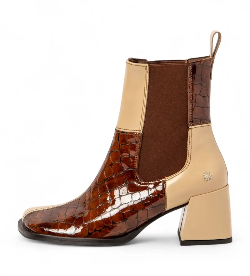 per donna 1170711F6003_0MU 1707 stivaletti in pelle multicolore (36), 3 a 5cm, Nessuno, Casual