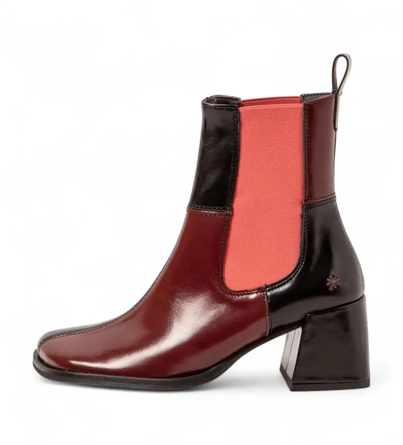 per donna. 1170711PD003_008 1707 Stivaletti in pelle granata Verona (36), Rosso, 3 a 5cm, Nessuno, Casual