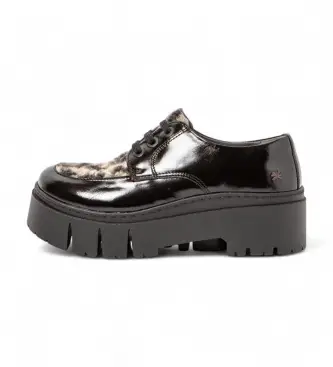 per donna 1176511FL003_0MU Scarpe in pelle nera Leeds 1765 (36), Nero, 5 a 8cm, Stringhe, Casual