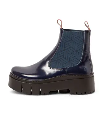 per donna 1176612ZR003_0B0 1766 Stivaletti in pelle blu navy Leeds (36), 3 a 5cm, Nessuno, Casual