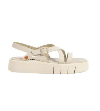 per donna 1185311ZZ003_020 Sandali in pelle 1853 Malaga beige (36), Basso, 3 a 5cm, Fibbia, Casual