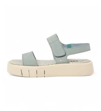 per donna 11854F3K1003_ESP 1854F Sandali Malaga in pelle blu (38), 3 a 5cm, Velcro, Casual
