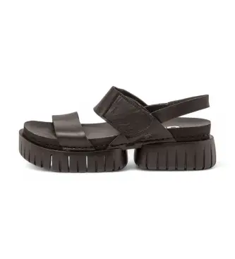 per donna 118811101003_001 Sandali in pelle nera Madeira 1881 (36), Nero, 3 a 5cm, Velcro, Casual
