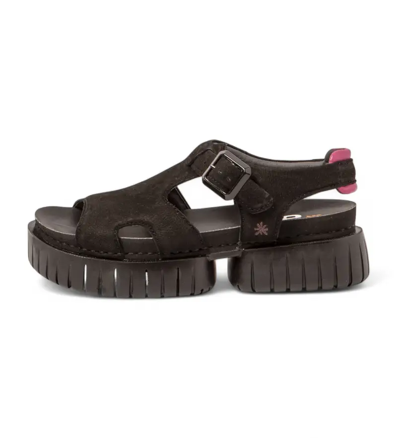 per donna. 118821101003_001 Sandali in pelle nera Madeira 1882 (36), Nero, 3 a 5cm, Fibbia, Casual
