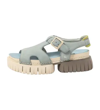 per donna 1188211K1003_ESP Sandali in pelle blu Madeira del 1882 (38), 3 a 5cm, Fibbia, Casual