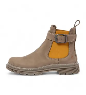 per donna 1189213BM003_5BM Stivaletti 1892 in pelle color talpa (39), Basso, Nessuno, Casual, Taupe Naturale