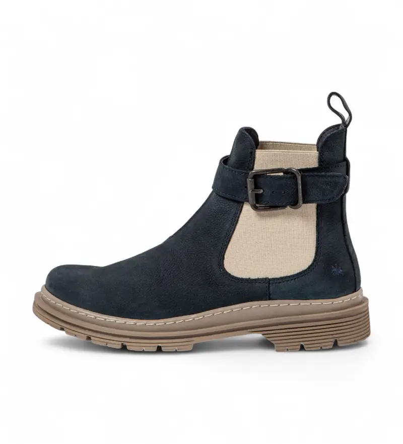 per donna 1189213ZP003_MZP Stivali in pelle verde Birmingham del 1892 (40), Basso, Fibbia, Casual, Navy