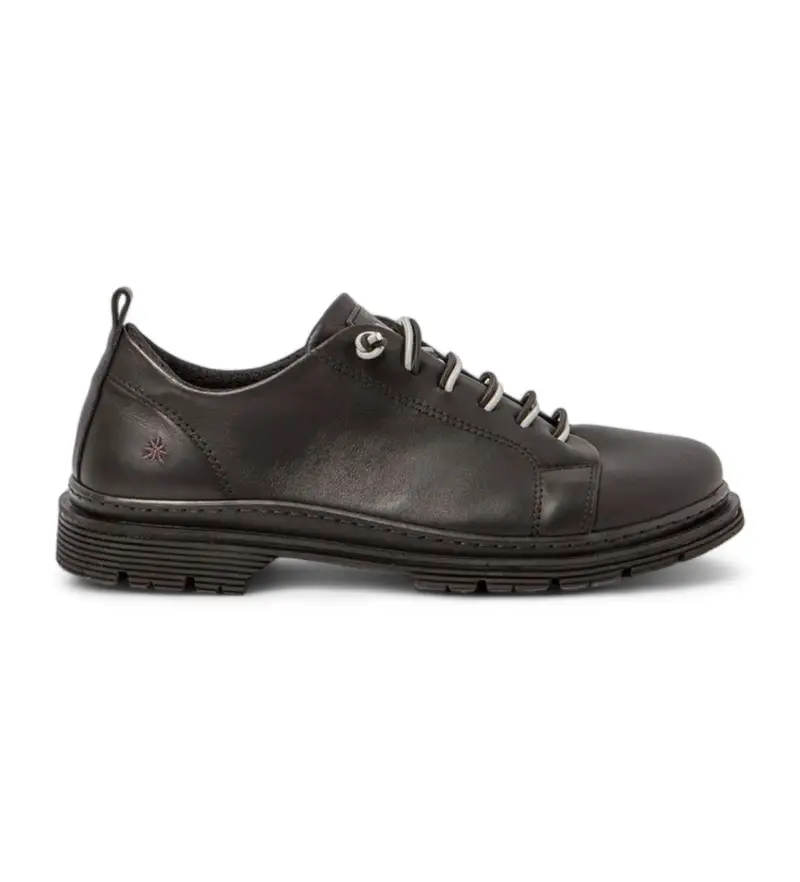 per donna 118971101003_001 Scarpe Birmingham in pelle nera del 1897 (36), Nero, Stringhe, Casual Naturale
