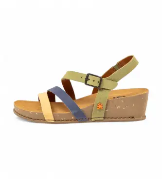 per donna 1193012GW003_0MU Sandali in pelle multicolore "I Live" del 1930 (36), 3 a 5cm, Fibbia, Casual