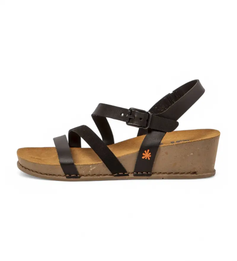 per donna. 1193013EO003_001 Sandali Multi I Live 1930 neri (36), Pelle, Nero, 3 a 5cm, Fibbia, Casual