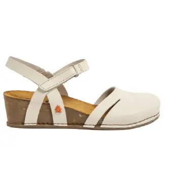 per donna 1193121ZZ003_020 Sandali in pelle 1931 I Live beige -Altezza tacco 4,5 cm- (37), 3 a 5cm, Velcro, Casual