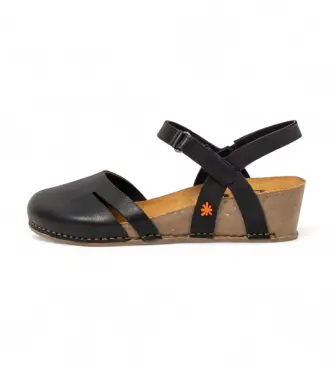 per donna 119314101003_001 Sandali in pelle nera Live del 1931 (36), Nero, 3 a 5cm, Fibbia, Casual