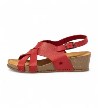 per donna 119341108003_008 Sandali rossi 1934 (36), Pelle, Rosso, 3 a 5cm, Fibbia, Casual