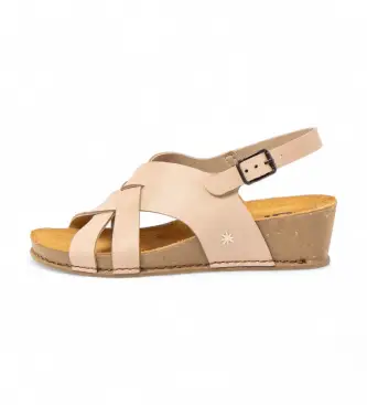 per donna 1193411ZZ003_020 Sandali in pelle beige Live del 1934 (36), 3 a 5cm, Fibbia, Casual