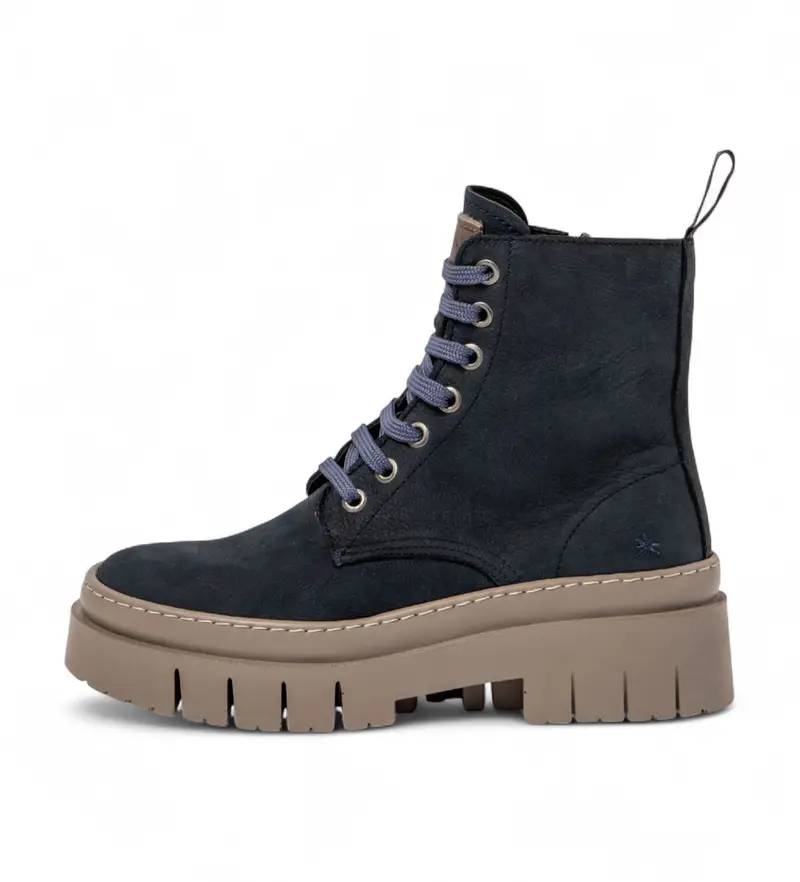 per donna 119531266003_0B0 Stivali in pelle blu navy di Anversa del 1953 (36), Basso, 1 a 3 cm, Cerniera, Casual