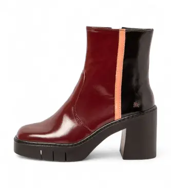 per donna 1197413EL003_0MU Stivaletti alla caviglia in pelle bordeaux Berna del 1974 (36), 5 a 8cm, Cerniera, Casual